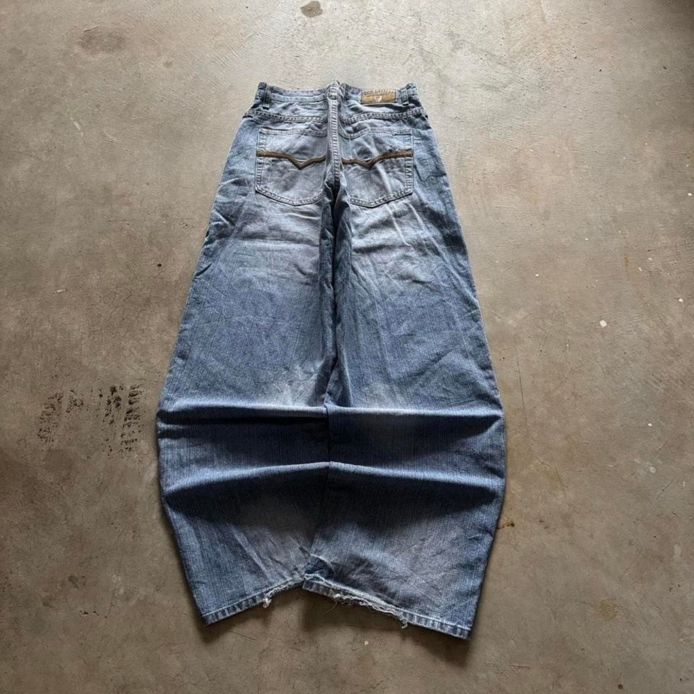 Baggy Brooklyn Xpress Wide Leg Southpole Styl Y2K Vintage Denim Jeans 38x32